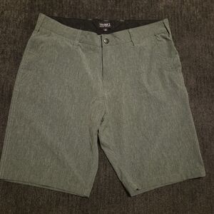 Trunks & Co. Men's Flat Front Olive Green Shorts